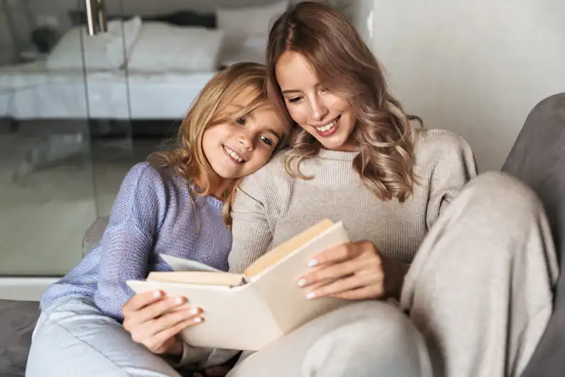 Mother Reading to Her Daughter